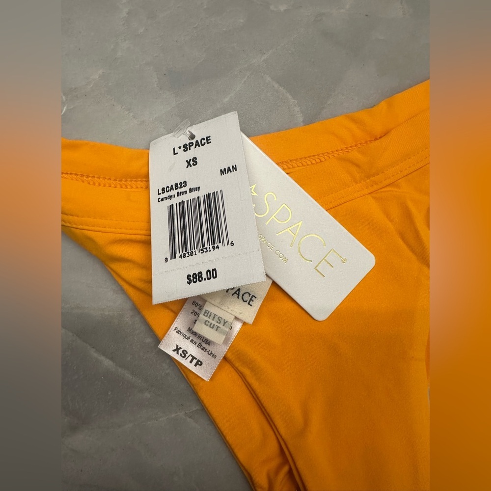 Nwt! L*Space Camdyn Bitsy Bikini In Mango Xs $88 - image 2